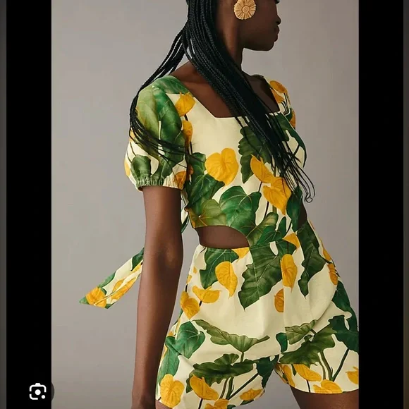 FARM Rio Cutout Tie Back Romper - Picture 2 of 6